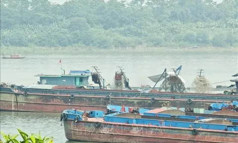 Phú Thọ đề nghị Hà Nội kiểm tra, xử lý hoạt động khai thác cát, sỏi trái phép tại khu vực giáp ranh