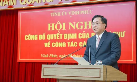 Tân Phó Bí thư Tỉnh ủy Vĩnh Phúc phát biểu nhận nhiệm vụ