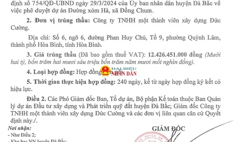 Hoà Bình: Công ty Đức Cường liên tiếp trúng thầu sát giá có tiềm lực ra sao?