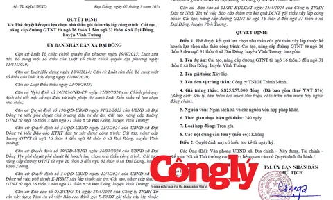 Vĩnh Phúc: Trúng thầu nhiều dự án, năng lực của Công ty TNHH Thành Minh như thế nào?