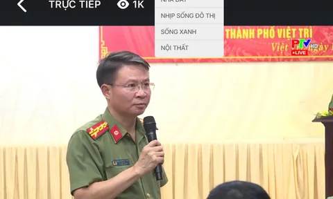 Phiên livestream đặc biệt của Giám đốc Công an Phú Thọ