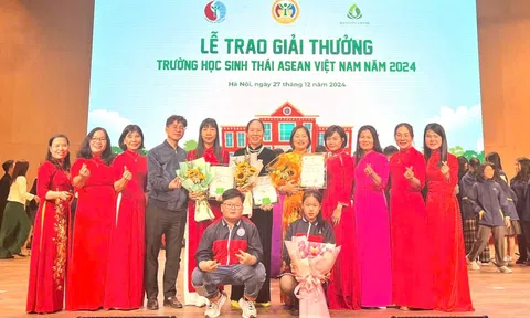 Lào Cai có 5 trường đạt giải thưởng Trường học sinh thái ASEAN Việt Nam năm 2024