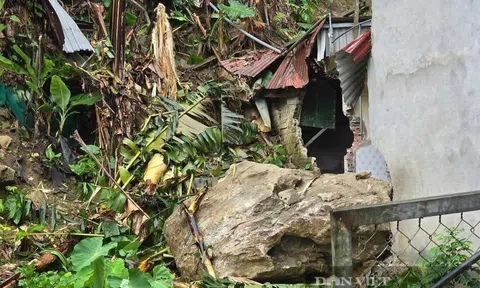 Yên Bái: Kinh hoàng đá lăn vào nhà dân sau mưa lớn