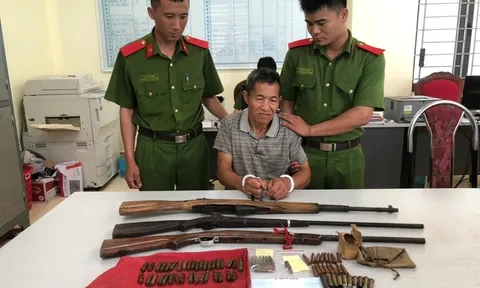 Bắt đối tượng tàng trữ ma túy, thu 3 khẩu súng, đạn đã lên nòng