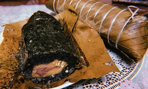 Bánh chưng đen Mường Lò - Nghĩa Lộ, Yên Bái