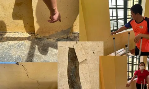 Lào Cai: Nỗi lo khai giảng tại ngôi trường mới xây đã nứt, lún