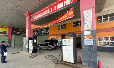 Vĩnh Phúc: Phát hiện cơ sở kinh doanh xăng dầu ngừng bán hàng không lý do