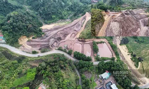 Đập bùn thải treo lơ lửng trên suối đầu nguồn ở Hà Giang