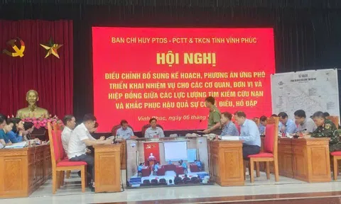 Vĩnh Phúc tổ chức diễn tập ứng phó sự cố vỡ hồ đập và tìm kiếm cứu nạn